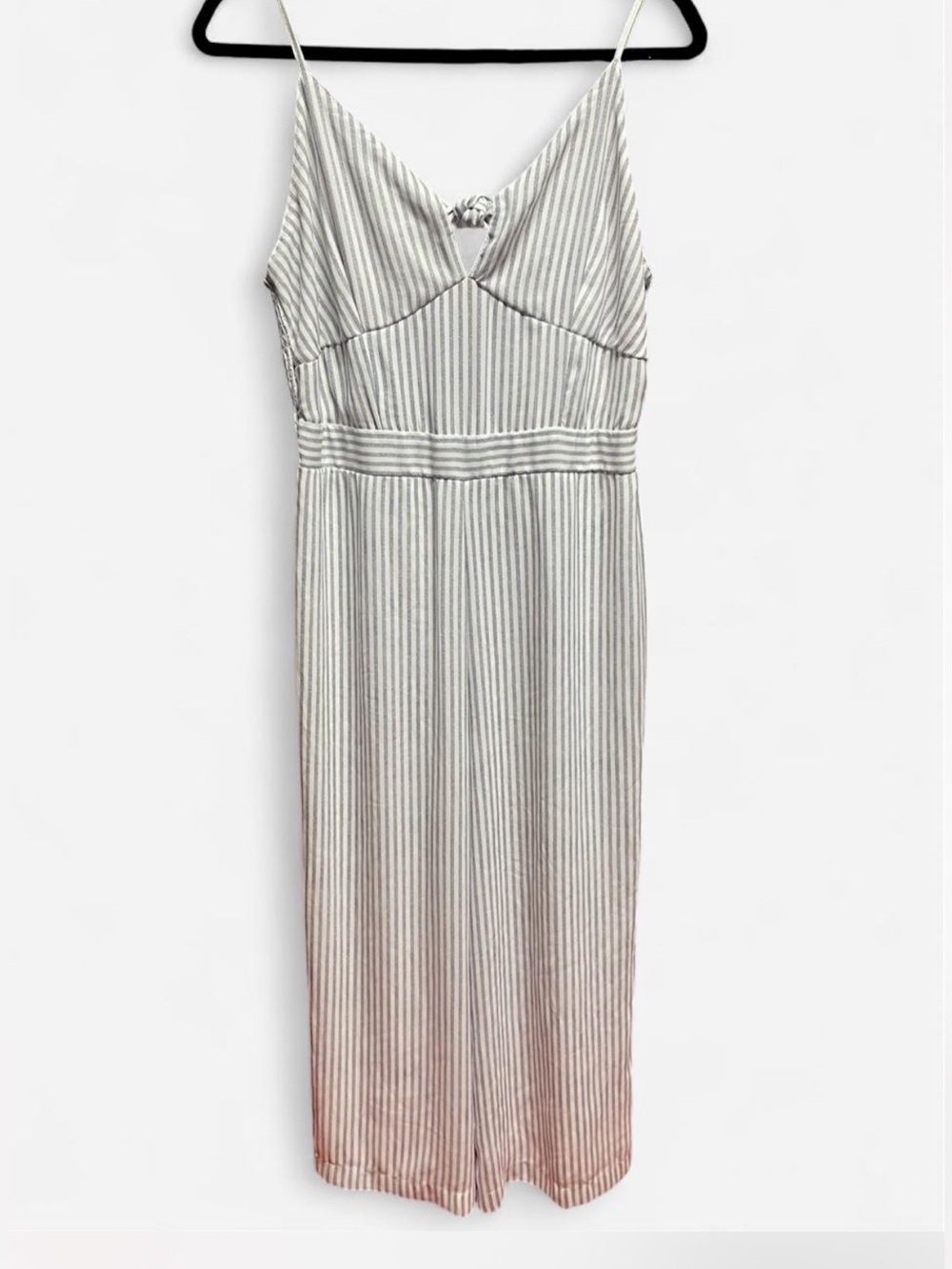 Japna Striped Maxi Dress in White and Blue